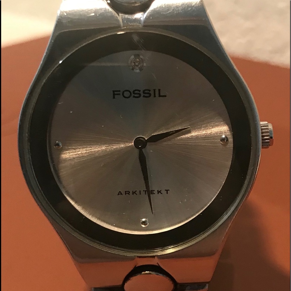 Fossil Arkitekt Stainless Steel Dial Date